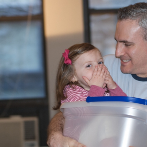 Playing in the new bucket