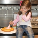 Making a birthday cake with mommy and daddy!