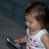 Peanut plays in the living room