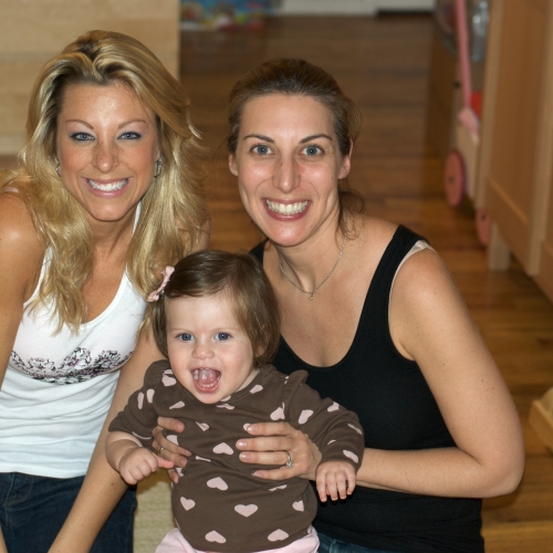 Mommy and Kristen with Sara