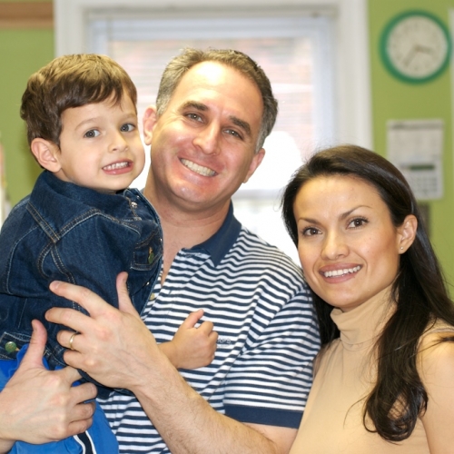 Joshua with his Daddy and Mommy
